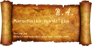 Marschalko Aurélia névjegykártya